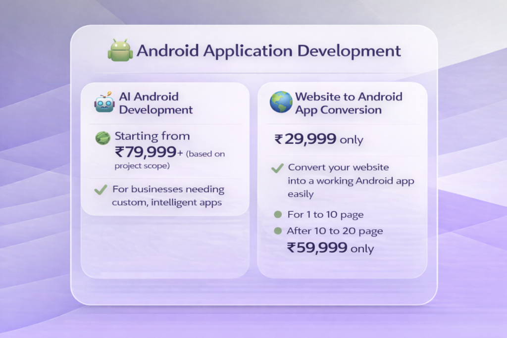 website into android application by Raghav E Design