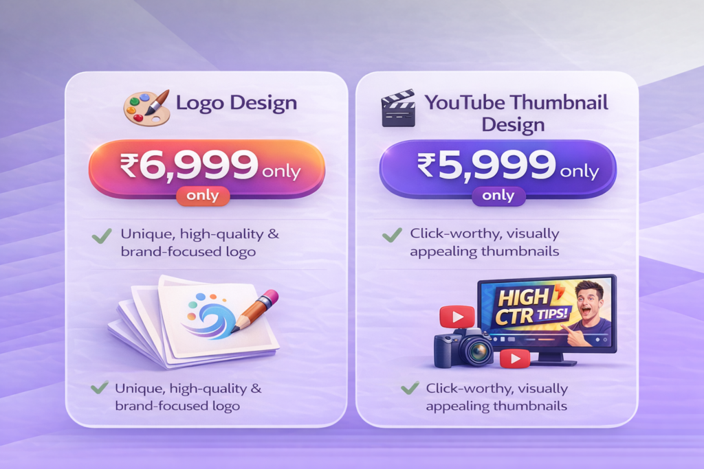 Logo design and YouTube thumbnail services By Raghav E Design