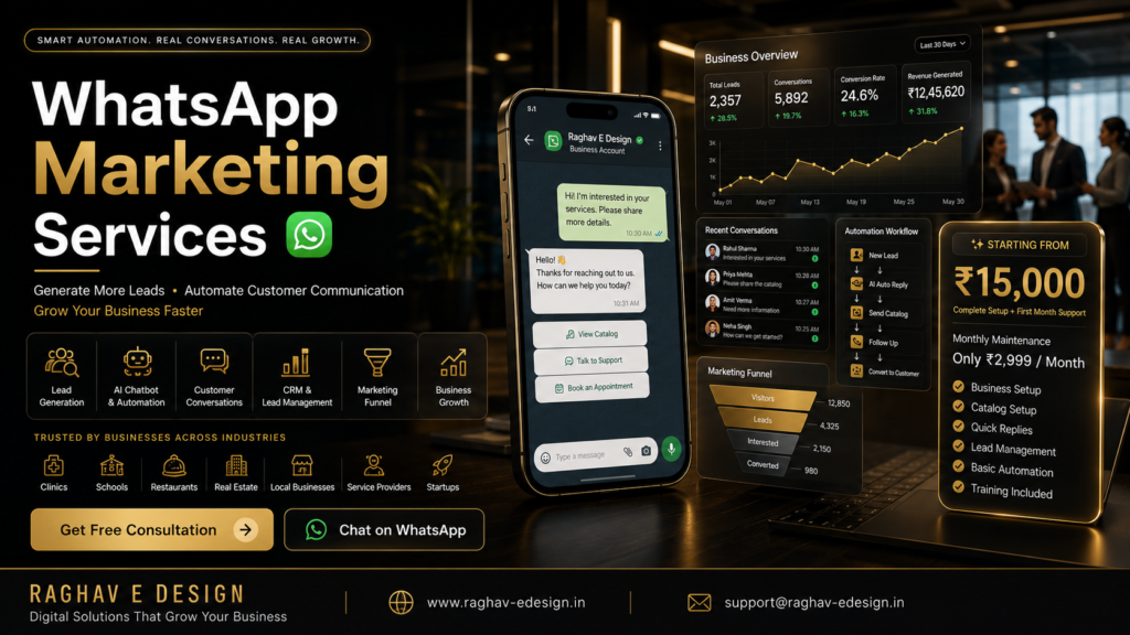 WhatsApp Marketing Services in India by Raghav E Design