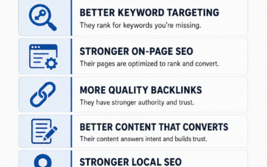 Business owner comparing why competitors are getting more leads from Google than you